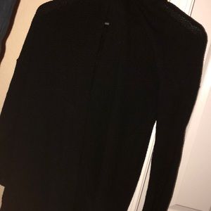 black knitted cardigan
